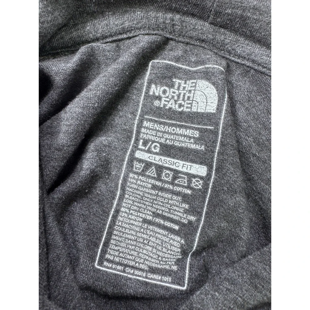 The North Face Men's Large Grey Lightweight Pullover Hoodie Classic Fit Logo